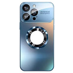For iPhone 14 Pro Max Case with Lens Film Magnetic Anti-scratch PC Phone Protective Shell