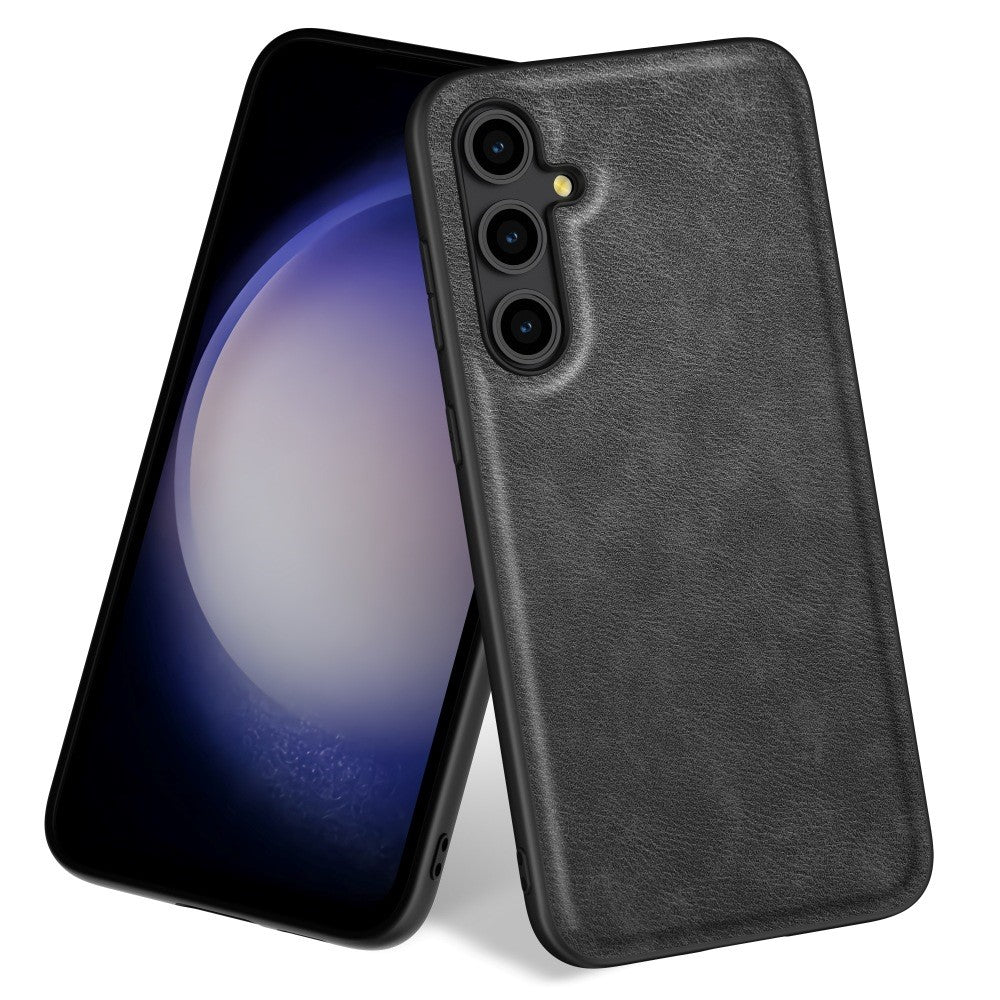 For Samsung Galaxy M55 5G / C55 5G / F55 5G Shockproof Case Retro Leather Covered Hybrid Phone Shell