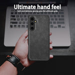 For Samsung Galaxy M55 5G / C55 5G / F55 5G Shockproof Case Retro Leather Covered Hybrid Phone Shell