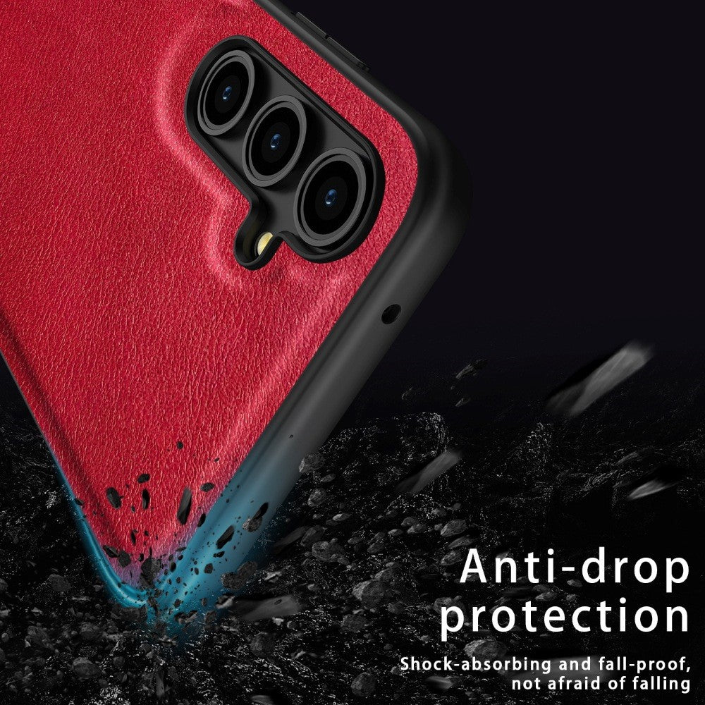 For Samsung Galaxy M55 5G / C55 5G / F55 5G Shockproof Case Retro Leather Covered Hybrid Phone Shell