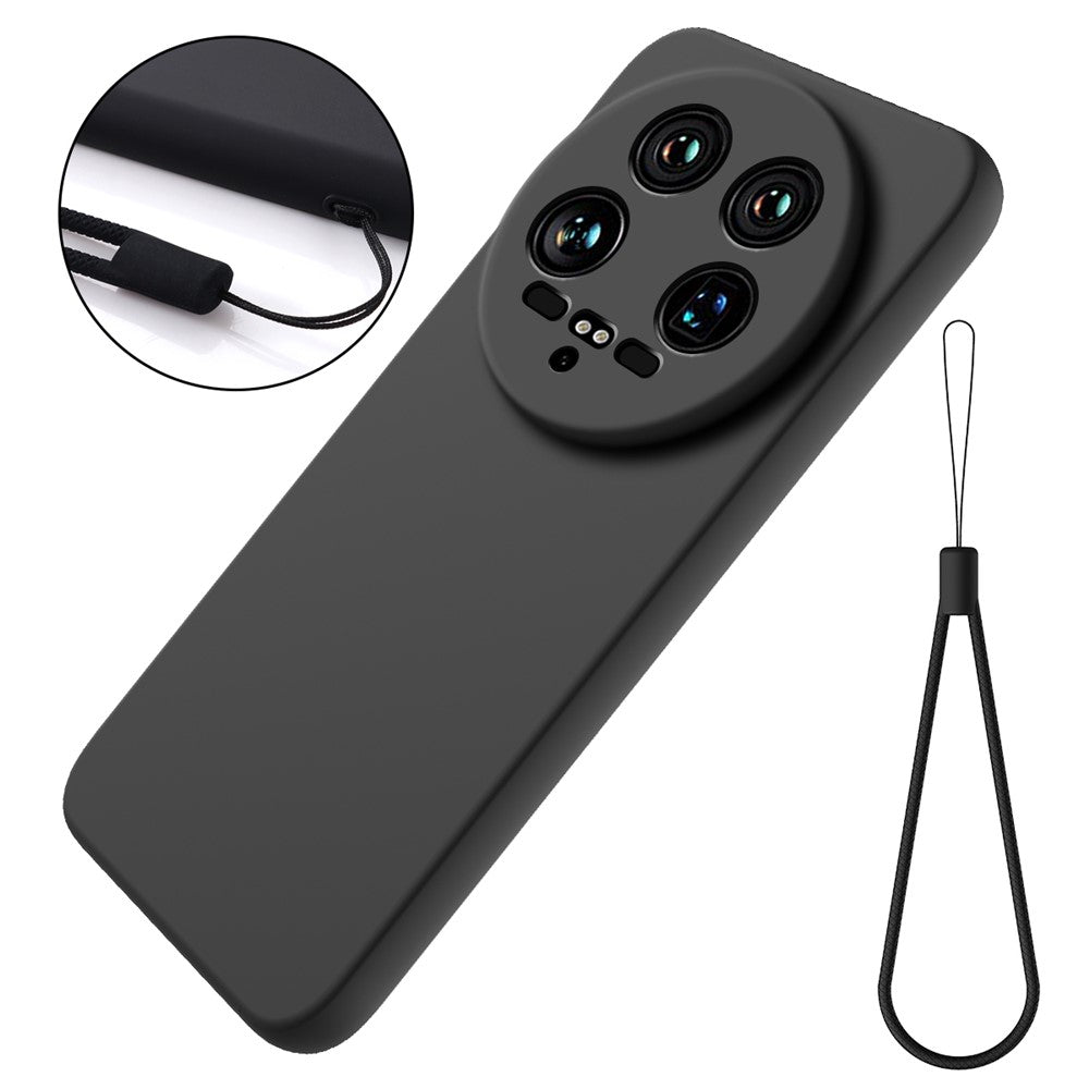 Xiaomi 14 Ultra mobilskal Flytande Silikon Skyddsfodral med Handrem