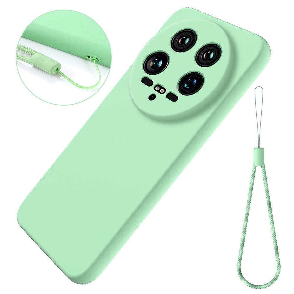 Xiaomi 14 Ultra mobilskal Flytande Silikon Skyddsfodral med Handrem