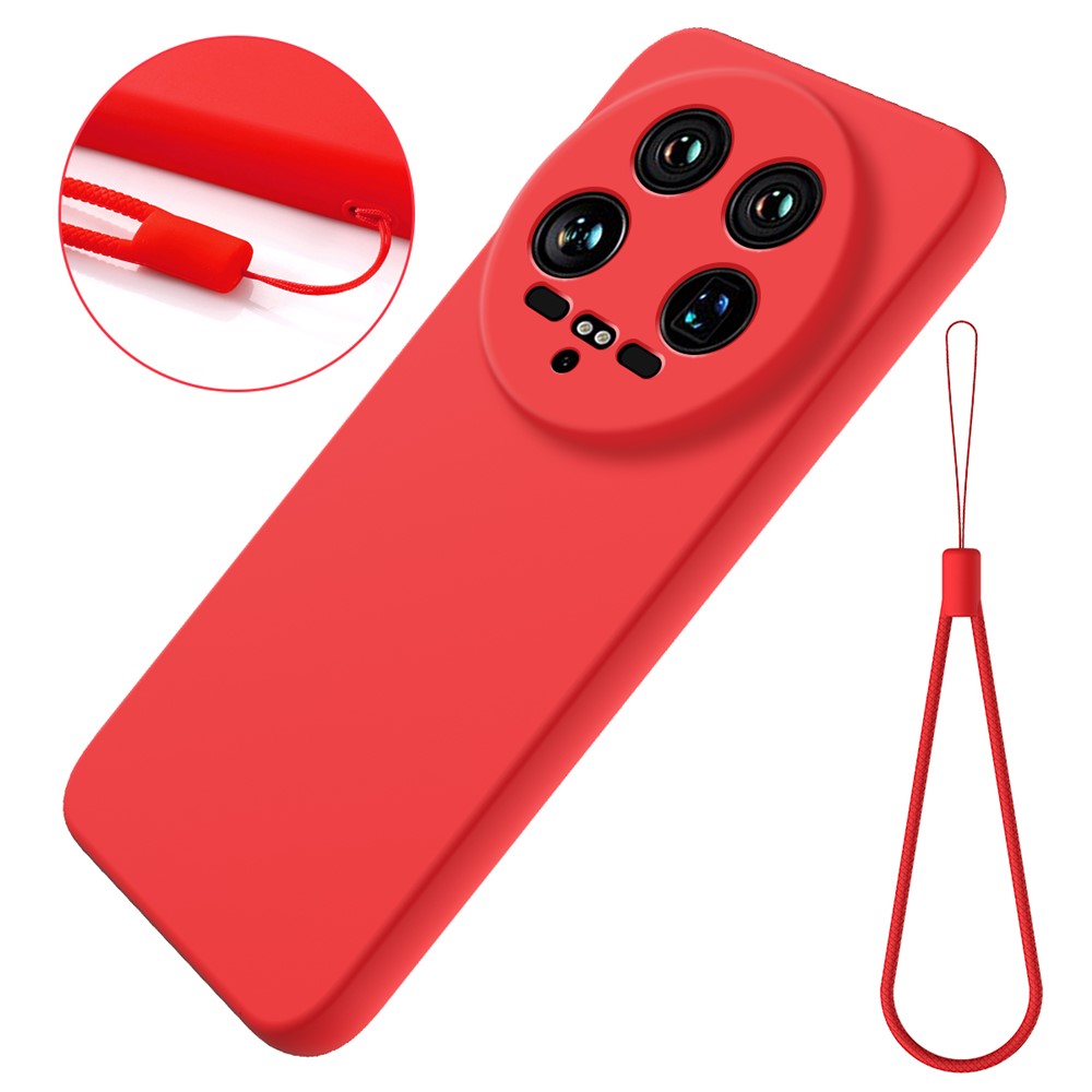 Xiaomi 14 Ultra mobilskal Flytande Silikon Skyddsfodral med Handrem