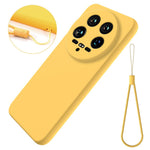 For Xiaomi 14 Ultra Phone Case Liquid Silicone Protective Cover with Hand Strap