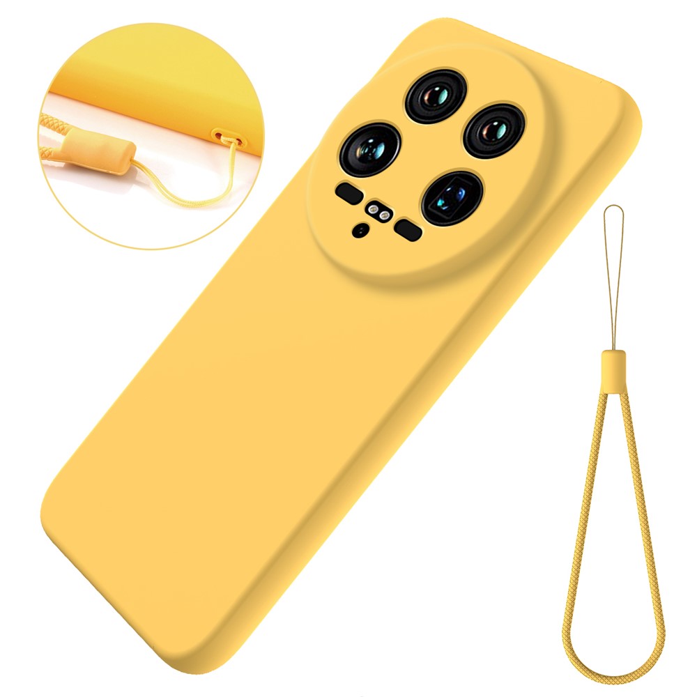 Xiaomi 14 Ultra mobilskal Flytande Silikon Skyddsfodral med Handrem