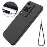 Phone Case for Huawei nova Y72 4G / Enjoy 70 Anti-scratch Liquid Silicone Phone Cover with Strap