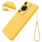 Phone Case for Huawei nova Y72 4G / Enjoy 70 Anti-scratch Liquid Silicone Phone Cover with Strap