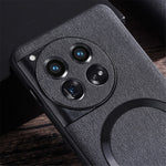 For OnePlus 12 5G Magnetic Case TPU+Cloth Scratch Resistant Phone Cover