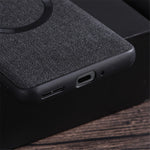 For OnePlus 12 5G Magnetic Case TPU+Cloth Scratch Resistant Phone Cover