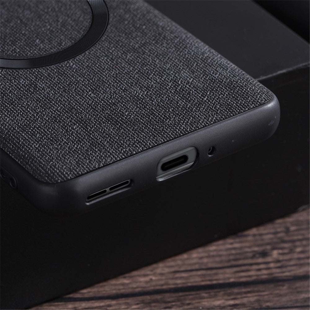 For OnePlus 12 5G Magnetic Case TPU+Cloth Scratch Resistant Phone Cover