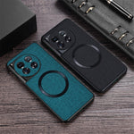 For OnePlus 12 5G Magnetic Case TPU+Cloth Scratch Resistant Phone Cover