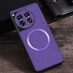 For OnePlus 12 5G Magnetic Case TPU+Cloth Scratch Resistant Phone Cover