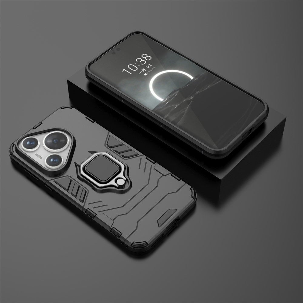 For Huawei Pura 70 Case Slim-Fit PC+TPU Ring Holder Kickstand Protective Cover