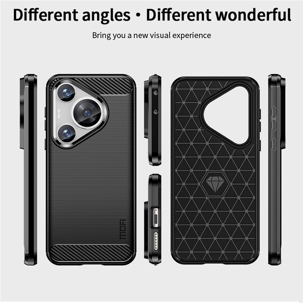 MOFI JK TPU Series-1 För Huawei Pura 70 Pro / Pura 70 Pro+ Skal Borstad Mjuk TPU Fallsäkert mobilskal
