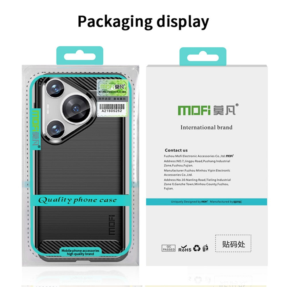 MOFI JK TPU Series-1 För Huawei Pura 70 Pro / Pura 70 Pro+ Skal Borstad Mjuk TPU Fallsäkert mobilskal