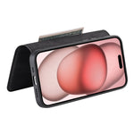 For iPhone 15 Magnetic Case CASENEO Detachable Leather Phone Wallet Cover