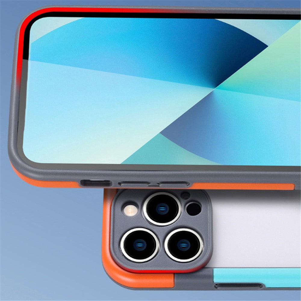 WOLMTT For iPhone 15 Pro Max Anti-scratch Case Dual Color Frame PC+TPU Phone Cover