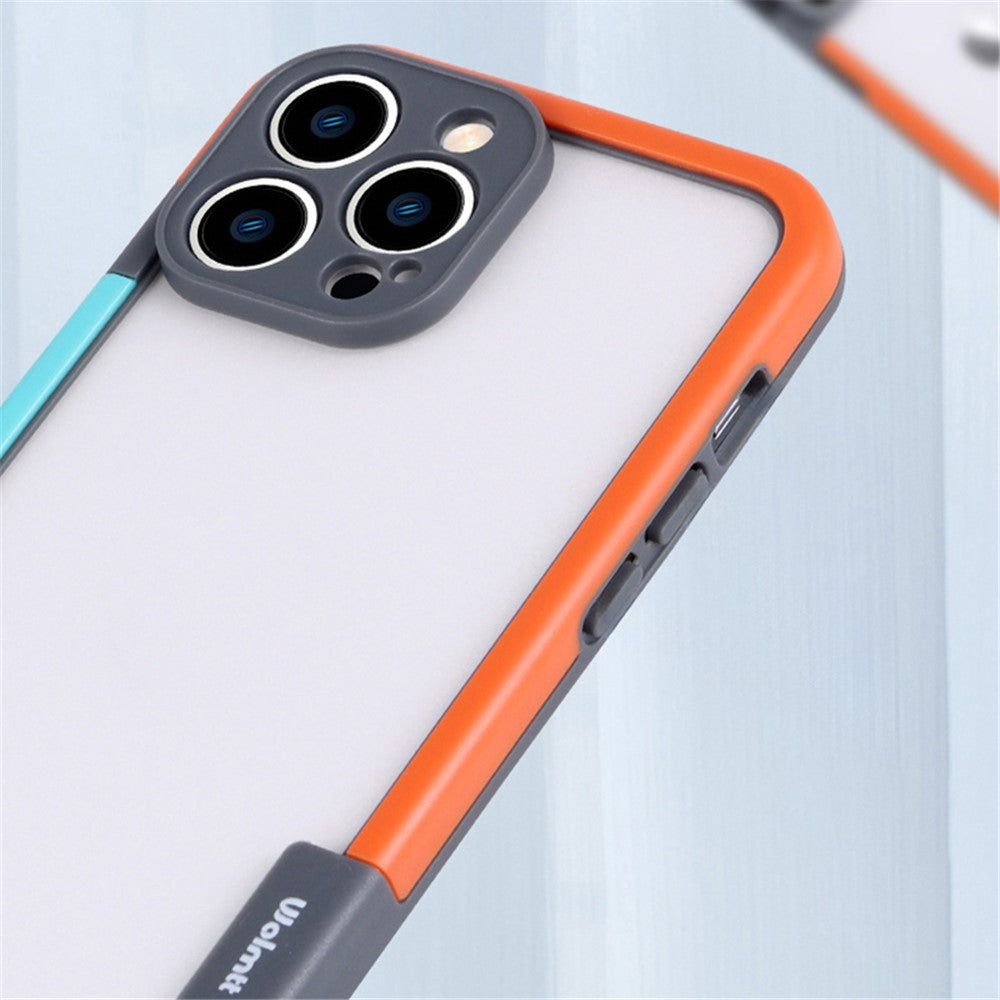 WOLMTT For iPhone 15 Pro Max Anti-scratch Case Dual Color Frame PC+TPU Phone Cover