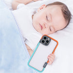 WOLMTT For iPhone 15 Pro Max Anti-scratch Case Dual Color Frame PC+TPU Phone Cover