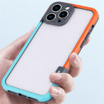WOLMTT For iPhone 15 Pro Max Anti-scratch Case Dual Color Frame PC+TPU Phone Cover