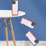 WOLMTT For iPhone 15 Pro Max Anti-scratch Case Dual Color Frame PC+TPU Phone Cover