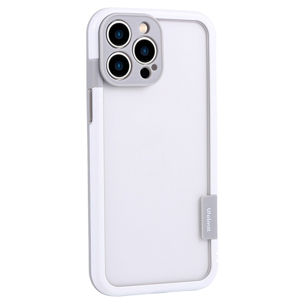 WOLMTT For iPhone 15 Pro Max Anti-scratch Case Dual Color Frame PC+TPU Phone Cover