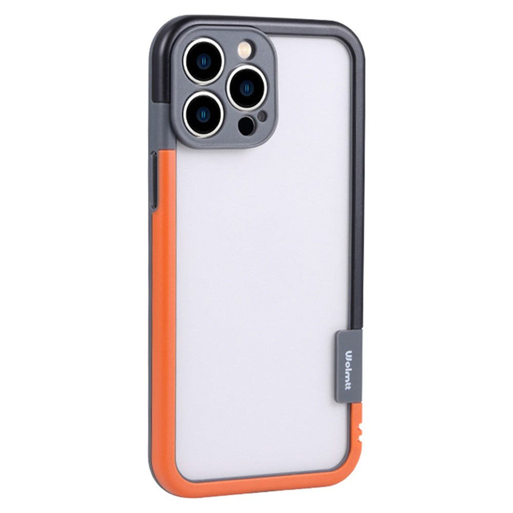 WOLMTT For iPhone 15 Pro Case Dual Color Frame Drop-proof Mobile Phone Cover