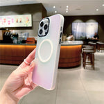 For iPhone 15 Pro Max Case Compatible with MagSafe PC+TPU Magnetic Phone Cover