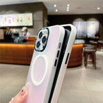 For iPhone 15 Pro Max Case Compatible with MagSafe PC+TPU Magnetic Phone Cover