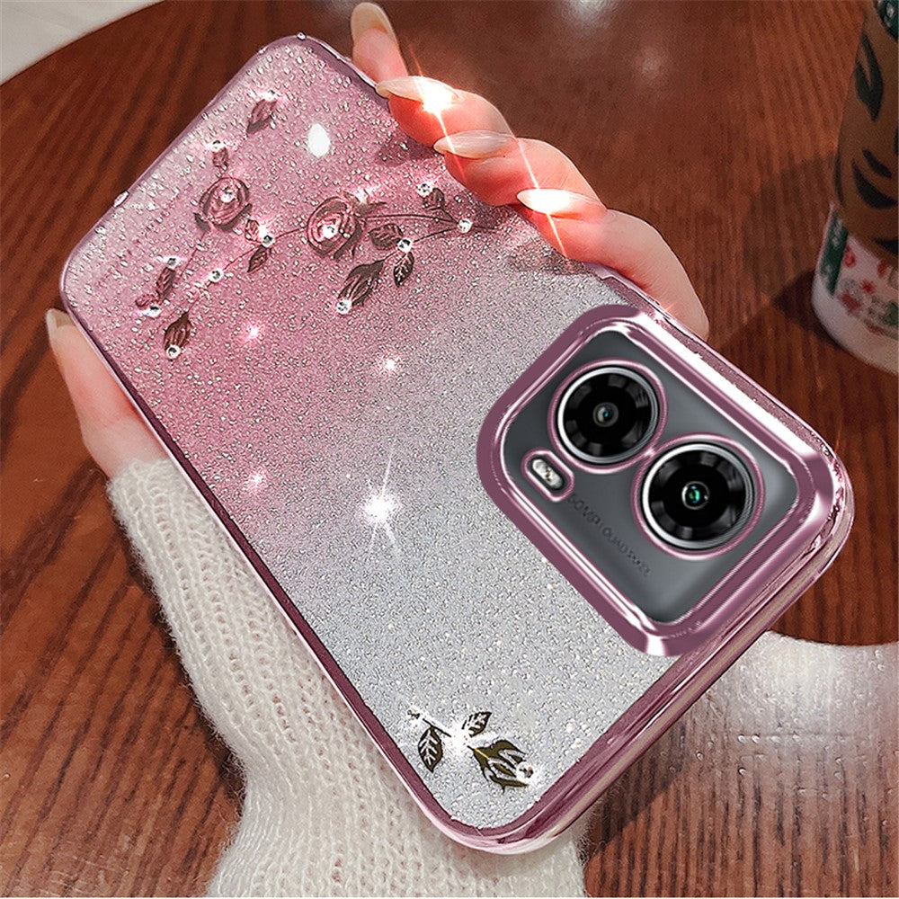 KADEM Cover til Motorola Moto G45 5G / G34 5G - Bling Glitter Fleksibelt TPU Beskyttelsescover