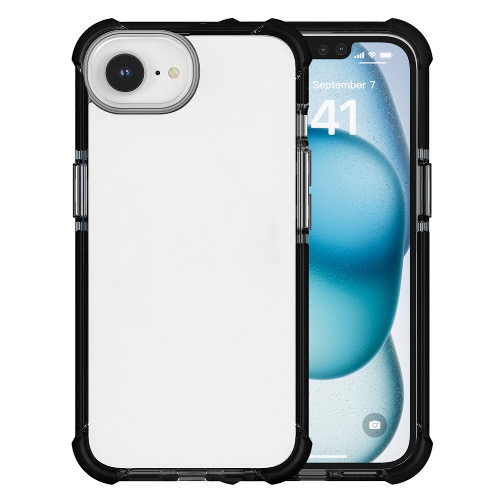 For iPhone 17e / 16e Case 3-in-1 Drop Protection TPU+TPE+Acrylic Phone Cover