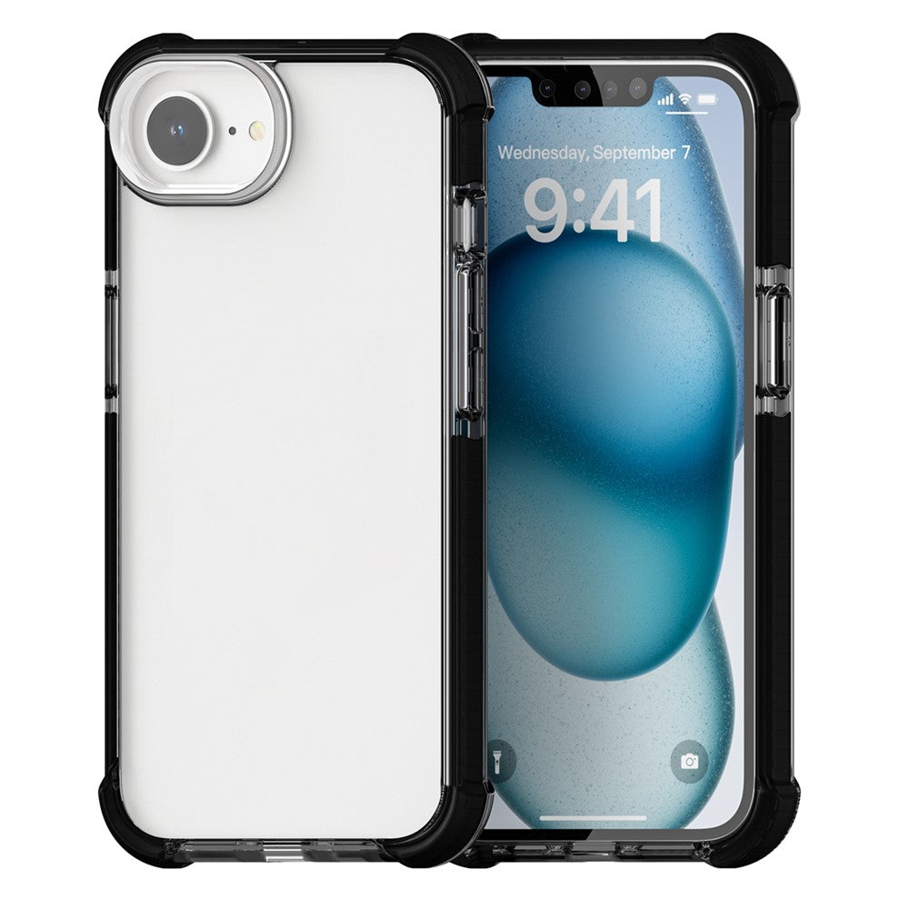 For iPhone 17e / 16e Case 3-in-1 Drop Protection TPU+TPE+Acrylic Phone Cover