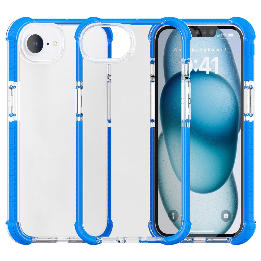 For iPhone 17e / 16e Case 3-in-1 Drop Protection TPU+TPE+Acrylic Phone Cover