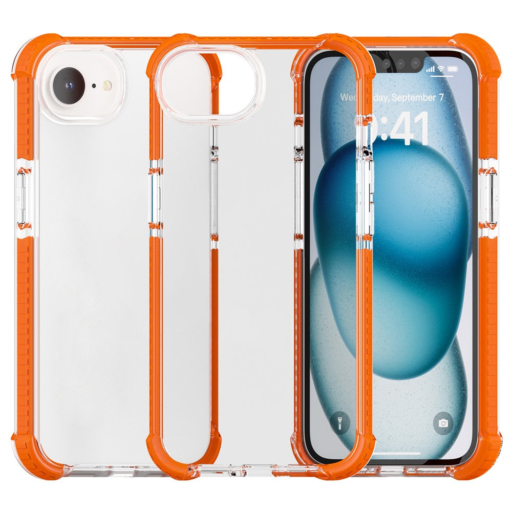 For iPhone 17e / 16e Case 3-in-1 Drop Protection TPU+TPE+Acrylic Phone Cover