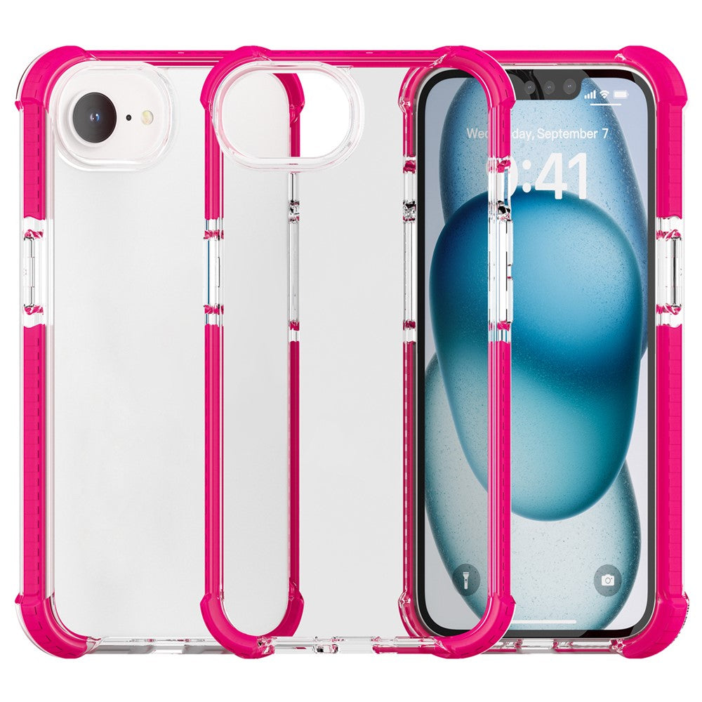 For iPhone 17e / 16e Case 3-in-1 Drop Protection TPU+TPE+Acrylic Phone Cover