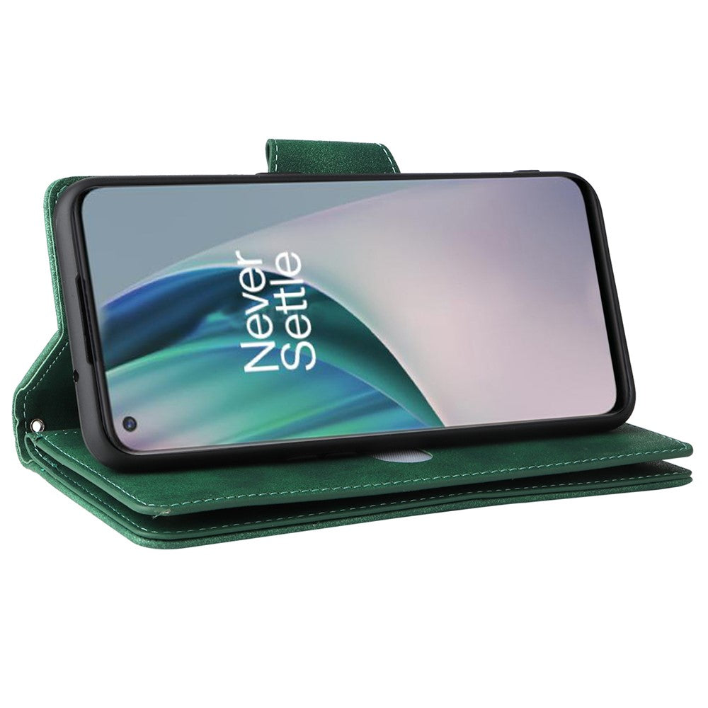 OnePlus Nord N10 5G Mobilskal PU Läder Plånboksfodral med Nitdekor
