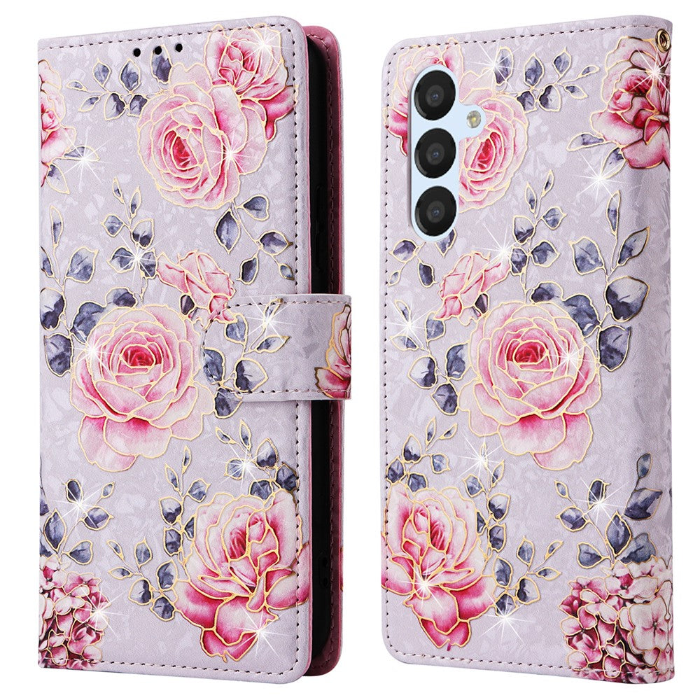Til Samsung Galaxy A54 5G cover RFID-blokerende magnetisk telefoncover med lakeret design