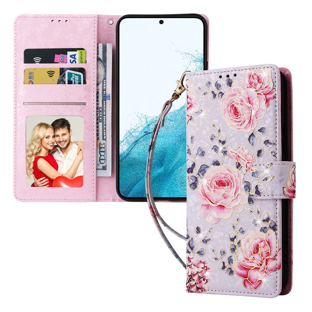 Til Samsung Galaxy A54 5G cover RFID-blokerende magnetisk telefoncover med lakeret design