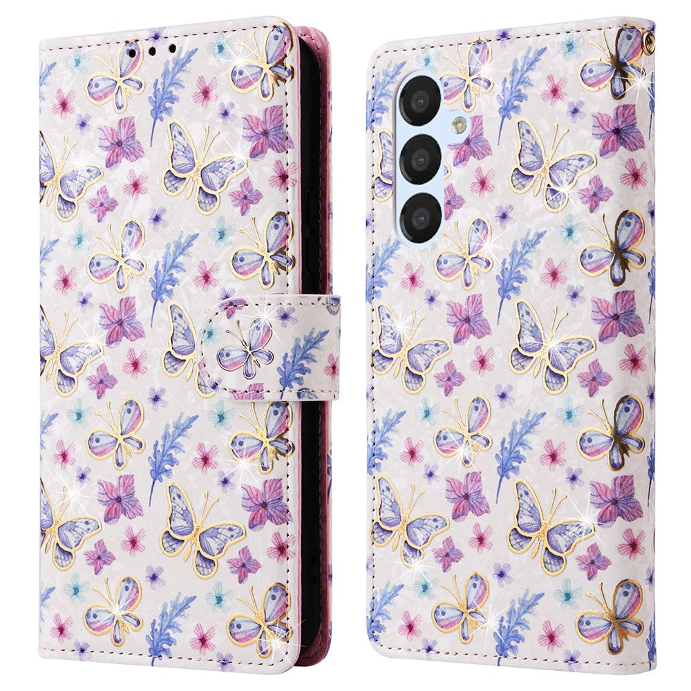 Til Samsung Galaxy A54 5G cover RFID-blokerende magnetisk telefoncover med lakeret design