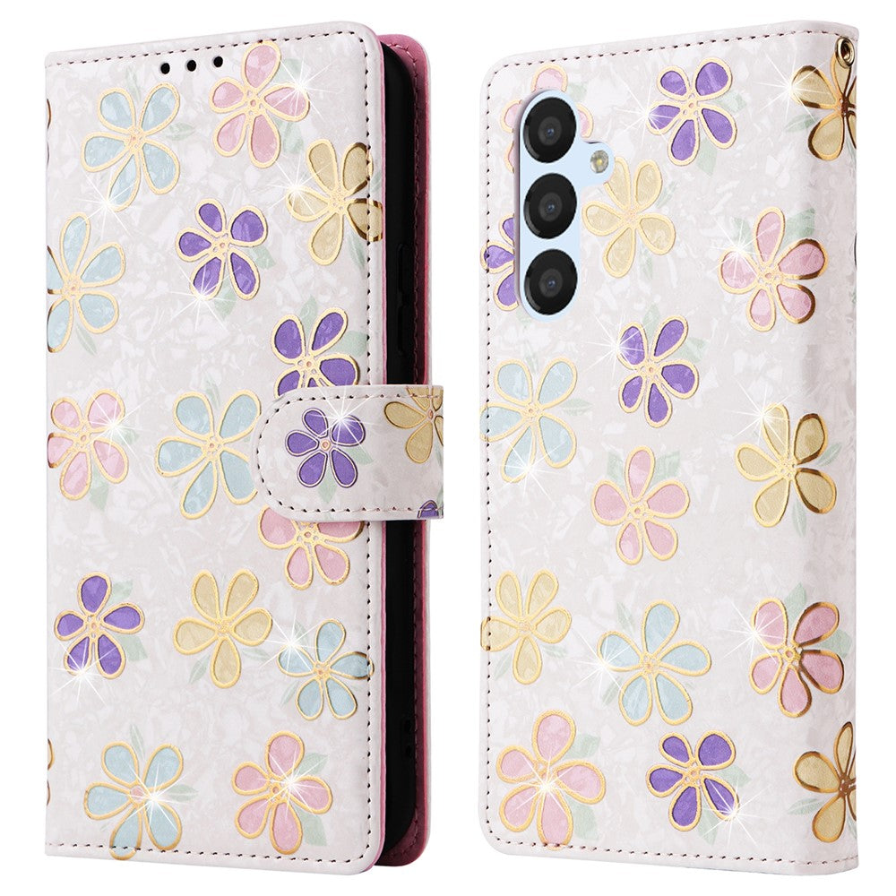 Til Samsung Galaxy A54 5G cover RFID-blokerende magnetisk telefoncover med lakeret design