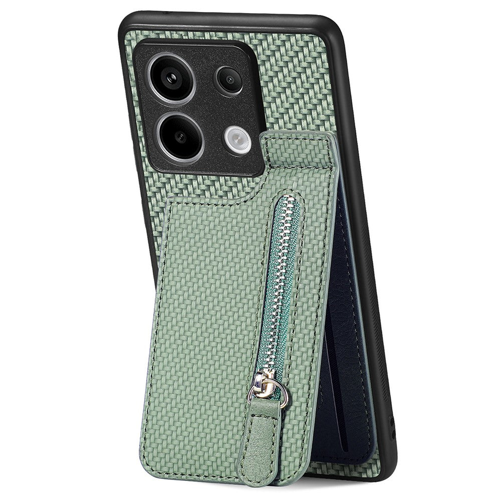 C1-03 For Xiaomi Redmi Note 13 Pro 5G / Poco X6 5G Case Vertical Kickstand Carbon Fiber Phone Shell