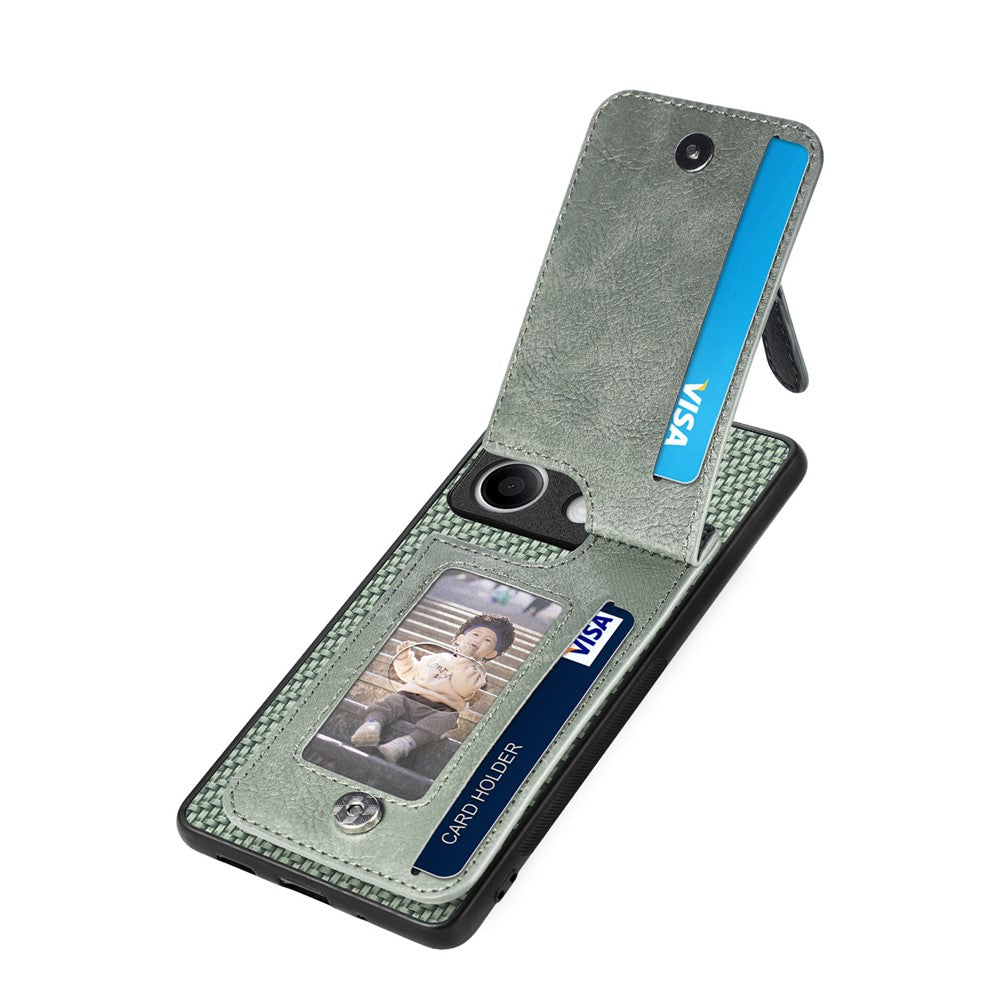 C1-03 For Xiaomi Redmi Note 13 Pro 5G / Poco X6 5G Case Vertical Kickstand Carbon Fiber Phone Shell