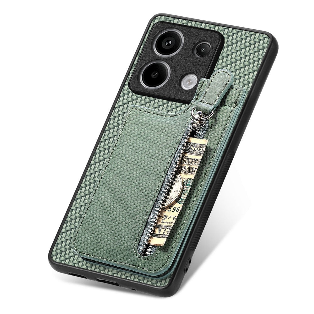 C1-03 For Xiaomi Redmi Note 13 Pro 5G / Poco X6 5G Case Vertical Kickstand Carbon Fiber Phone Shell