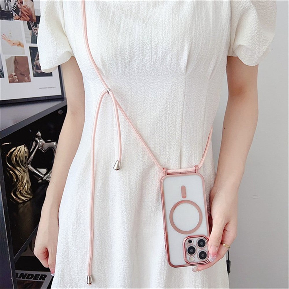 For iPhone 12 Pro Max Case Compatible with MagSafe TPU Electroplating Phone Cover