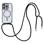 For iPhone 12 Pro Magnetic Case Crossbody Lanyard TPU Phone Cover