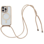 For iPhone 12 Pro Magnetic Case Crossbody Lanyard TPU Phone Cover