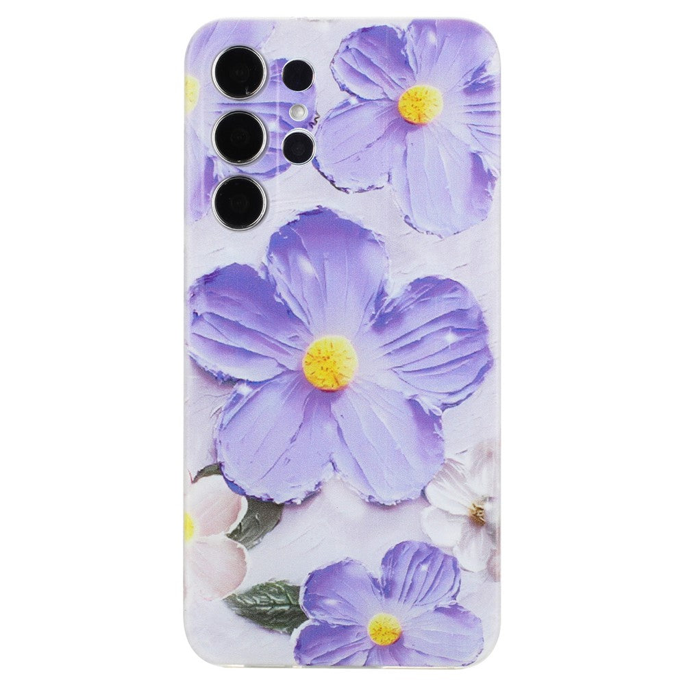 For Samsung Galaxy S23 Ultra TPU Case Camera Lens Protection Slim Pattern Phone Cover