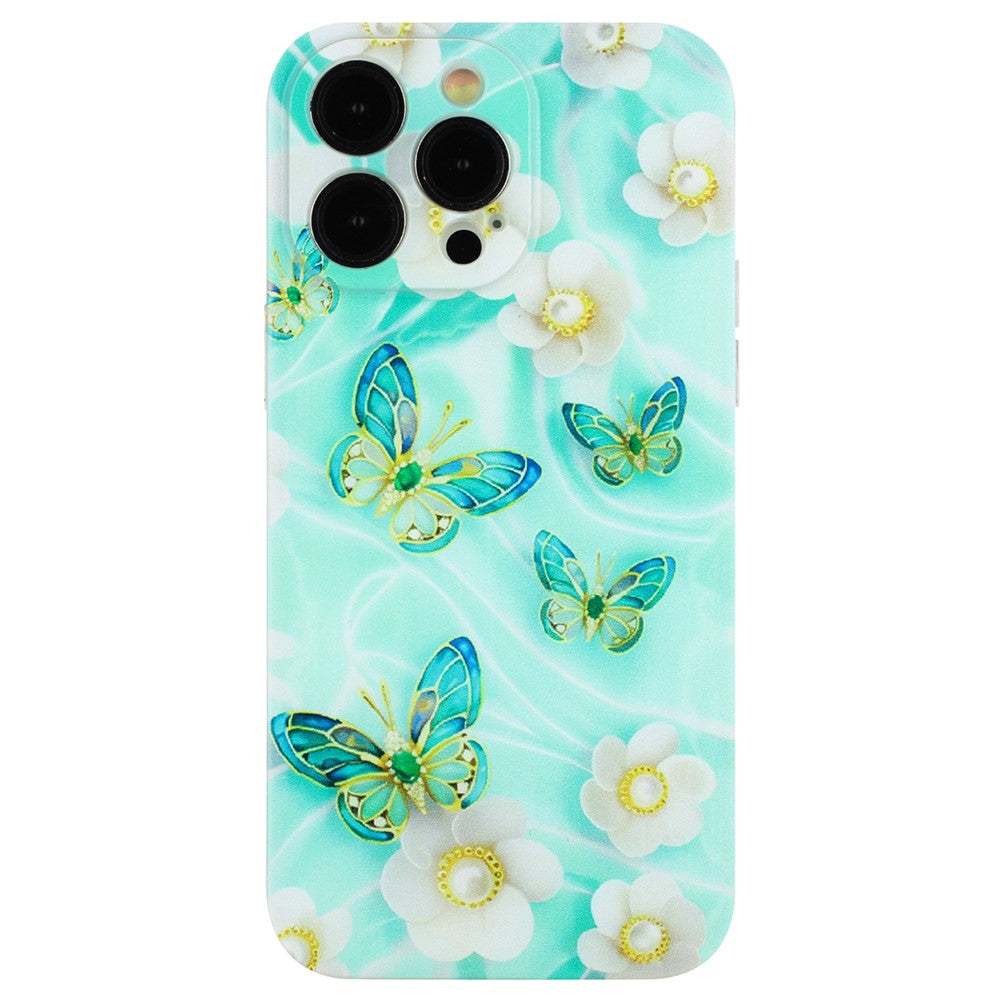 For iPhone 15 Pro Cover Soft TPU Pattern Printing Lightweight Phone Case