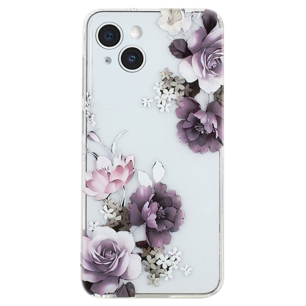 For iPhone 15 Case Flexible TPU Pattern Printing Phone Back Shell