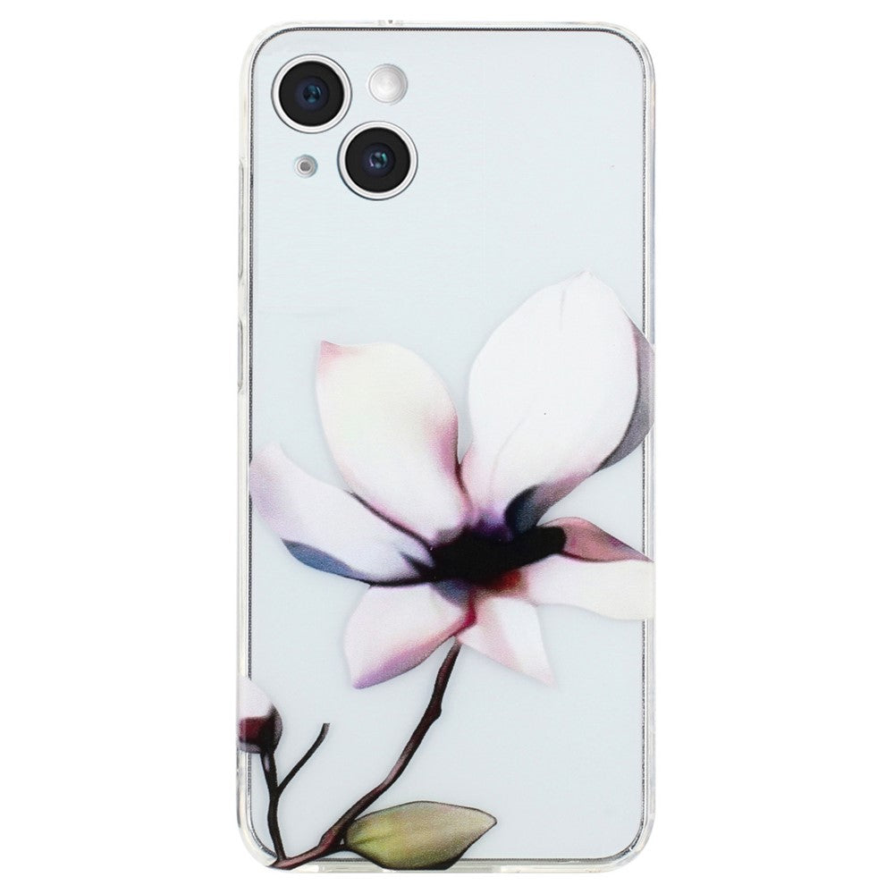 For iPhone 15 Case Flexible TPU Pattern Printing Phone Back Shell